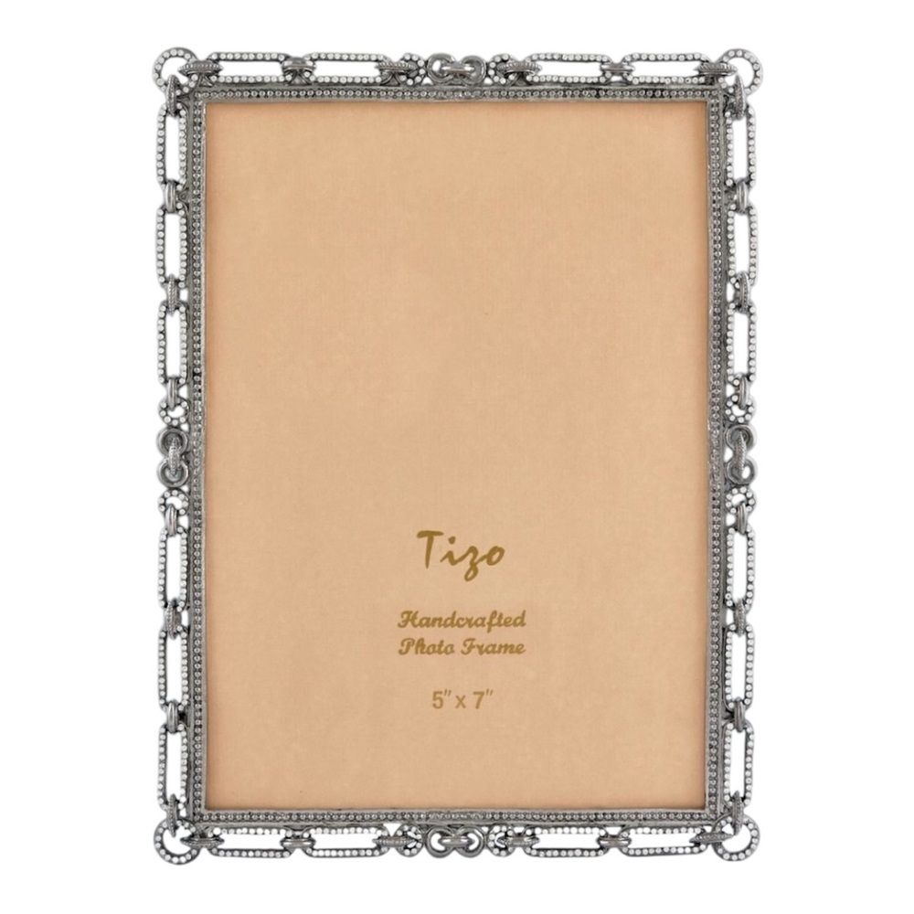 Tizo Chains of Emotions Swarovski Crystals Jewel-tone Picture Frame 5 x 7 In